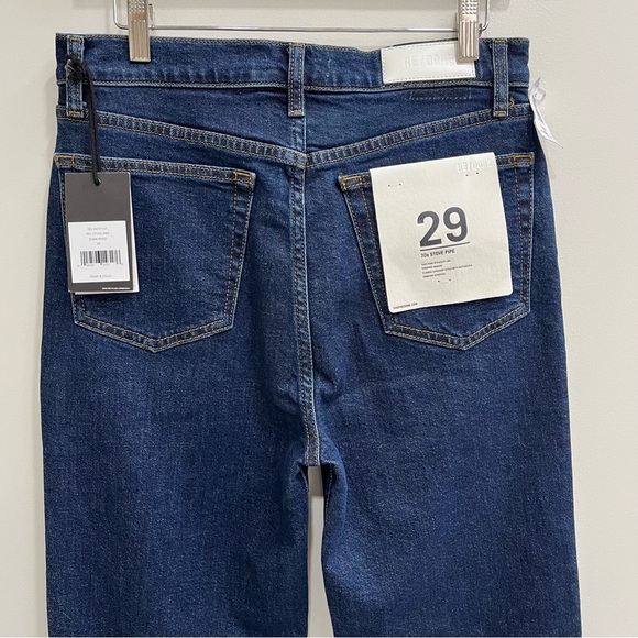 Redone 70s Stove Pipe Jeans in Dark Rinse Size 29 - Picture 8 of 16